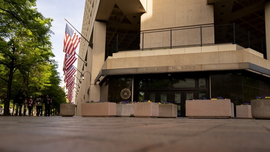 American flags outside the J. Edgar Hoover Federal Bureau of Investigation (FBI) building stands in Washington, DC. (Bloomberg) American flags outside the J. Edgar Hoover Federal Bureau of Investigation (FBI) building stands in Washington, DC. (Bloomberg)