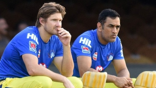 Shane Watson and MS Dhoni in 2019. (Twitter)