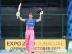 Buttler smashed 124 off just 64 balls to bring his maiden century in T20 cricket and power RR to 220/3 in 20 overs.