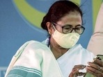 Trinamool supremo Mamata Banerjee on Sunday said BJP's vote downslide should continue.(HT_PRINT) Trinamool supremo Mamata Banerjee on Sunday said BJP's vote downslide should continue.(HT_PRINT)