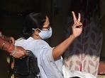 Trinamool Congress is set for the third straight term in West Bengal, EC trends indicate. (PTI) Trinamool Congress is set for the third straight term in West Bengal, EC trends indicate. (PTI)