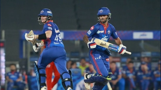Shikhar Dhawan Steve Smith stand pushed Delhi Capitals in front.(IPL)