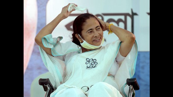 New Delhi, May 02 (ANI): West Bengal CM Mamata Banerjee wins Nandigram constituency by 1200 votes, defeating BJP's Suvendu Adhikari. (ANI Photo) (ANI)