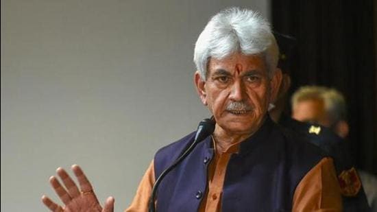 File photo: Jammu and Kashmir Lt Governor Manoj Sinha. (PTI)