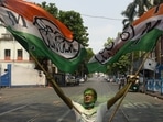 An All India Trinamool Congress (TMC) supporter celebrates the party’s victory in the West Bengal Assembly election, at Gopal Nagar in Kolkata, on May 2. TMC, led by India’s only woman chief minister Mamata Banerjee — swept the West Bengal assembly polls of 2021 for the third time. TMC’s victory comes as a sign of the continued assertion of regional parties in Indian politics and a major setback to the Bharatiya Janata Party (BJP).(Samir Jana / HT Photo)