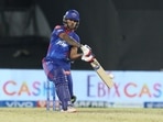 Shikhar Dhawan of Delhi Capitals in action against Punjab Kings in their IPL 2021 clash.(PTI) Shikhar Dhawan of Delhi Capitals in action against Punjab Kings in their IPL 2021 clash.(PTI)