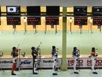 Indian shooters at the Karni Singh shooting range in New Delhi: File photo