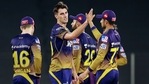 Pat Cummins celebrates after taking a wicket of Shikhar Dhawan during match 25 of the Indian Premier League 2021 between the Delhi Capitals and the Kolkata Knight Riders..(PTI) Pat Cummins celebrates after taking a wicket of Shikhar Dhawan during match 25 of the Indian Premier League 2021 between the Delhi Capitals and the Kolkata Knight Riders..(PTI)