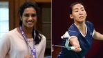 PV Sindhu (L), Canada's Michelle Li (R)(HT Collage)