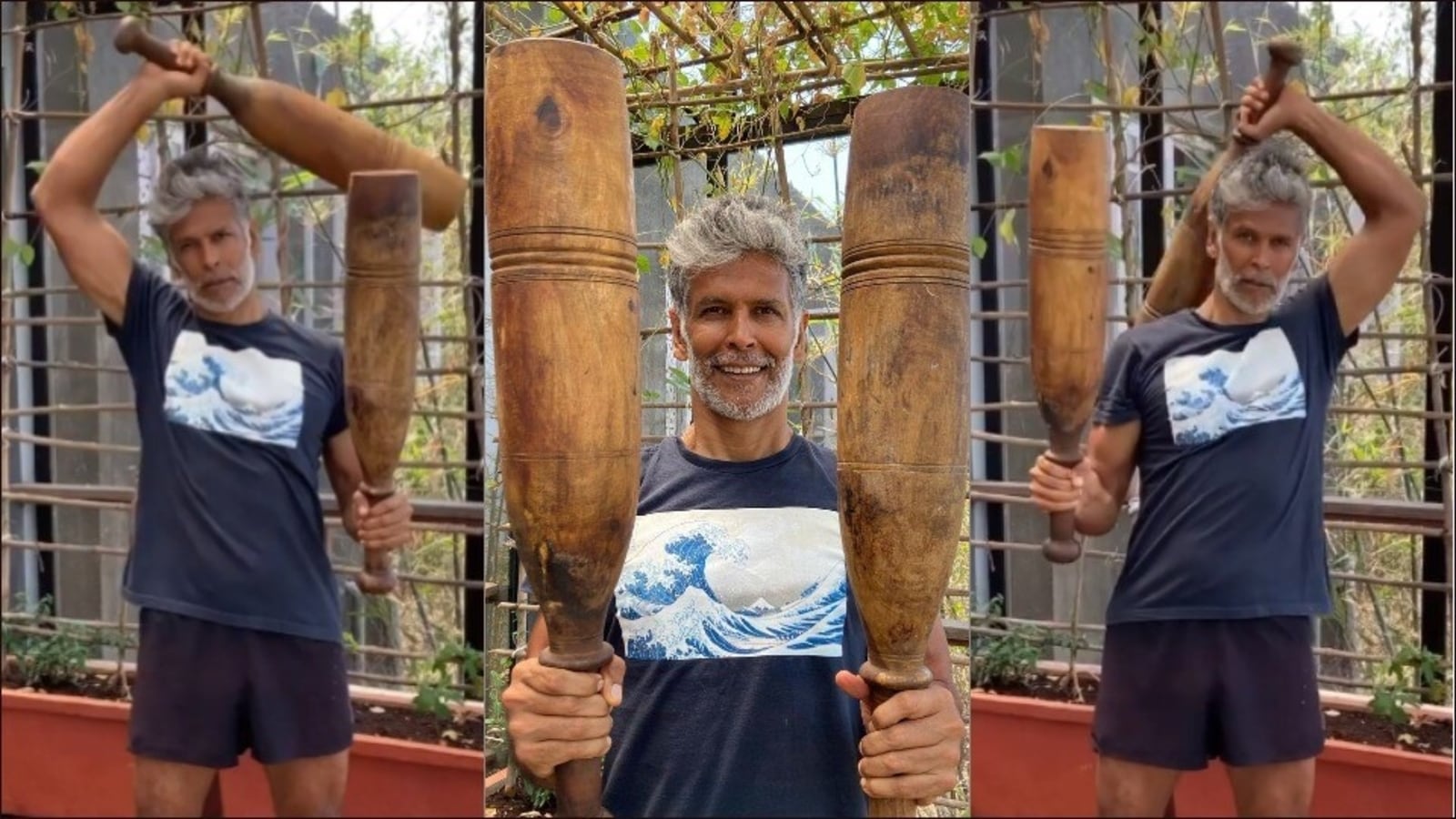 Milind Soman restores shoulder posture with mugdar, gets ready to donate plasma