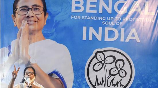 TMC chief and West Bengal chief minister Mamata Banerjee during an interaction with media in Kolkata on Sunday, May 2. (PTI)