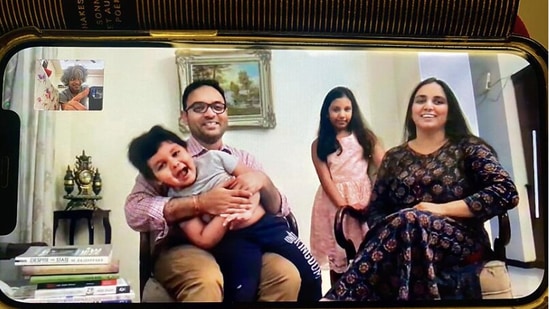 Meanwhile the household has recovered and Dr Mittal gamely posed with wife, Dr Sarika Jain (dermatologist), and kids, Ambika and restless Shantanu, for a WhatsApp portrait. Meanwhile the household has recovered and Dr Mittal gamely posed with wife, Dr Sarika Jain (dermatologist), and kids, Ambika and restless Shantanu, for a WhatsApp portrait.