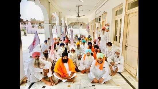 Farmers during a meeting in Tarn Taran district on Monday. Farmers during a meeting in Tarn Taran district on Monday.