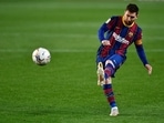 Barcelona's Lionel Messi in action
