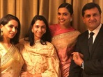Deepika Padukone with her family--father Prakash Padukone, mother Ujjala and sister Anisha. Deepika Padukone with her family--father Prakash Padukone, mother Ujjala and sister Anisha.