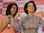 Kangana Ranaut and her sister Rangoli Chandel. Kangana Ranaut and her sister Rangoli Chandel.