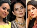 Richa Chadha, Swara Bhasker react to Kanagan's Twitter account suspension.
