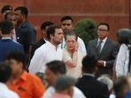 Congress leader Rahul Gandhi and party president Sonia Gandhi arrive to attend Prime Minister Narendra Modi's swearing-in ceremony at the presidential palace in New Delhi, May 30, 2019.(Reuters) Congress leader Rahul Gandhi and party president Sonia Gandhi arrive to attend Prime Minister Narendra Modi's swearing-in ceremony at the presidential palace in New Delhi, May 30, 2019.(Reuters)