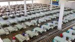 New Delhi: Volunteers set up an under-construction temporary Covid-19 Care Centre of 200 beds with oxygen support, amid the ongoing second wave of coronavirus pandemic, at Gurudwara Rakab Ganj Sahib in New Delhi, Monday, May 3, 2021. (PTI) New Delhi: Volunteers set up an under-construction temporary Covid-19 Care Centre of 200 beds with oxygen support, amid the ongoing second wave of coronavirus pandemic, at Gurudwara Rakab Ganj Sahib in New Delhi, Monday, May 3, 2021. (PTI)