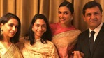 Deepika Padukone with her family--father Prakash Padukone, mother Ujjala and sister Anisha. Deepika Padukone with her family--father Prakash Padukone, mother Ujjala and sister Anisha.