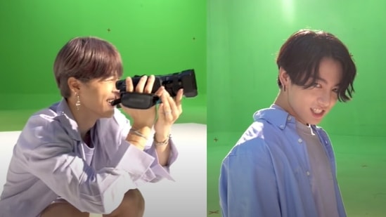 BTS singers Jimin and Jungkook in the new Bangtan Bomb video. 