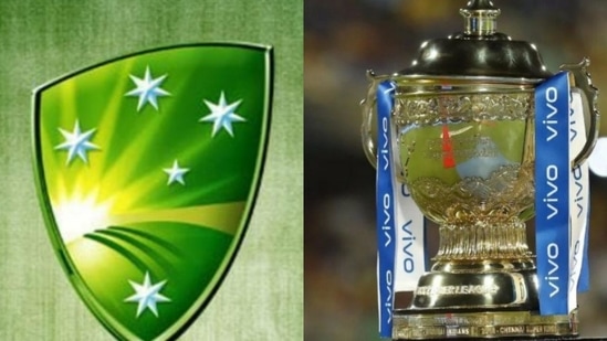 Cricket Australia and IPL Trophy(HT Photo)