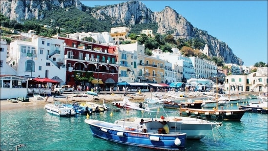 Capri, fashion shop, Capri island, Campania, Italy, Europe Stock