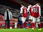 Arsenal manager Mikel Arteta after the match against Slavia Prague(REUTERS)