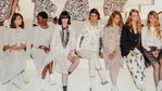 Models pose during the finale of the CHANEL Cruise 2021/22 show by Virginie Viard at the Carrières de Lumières, a white limestone quarry in the village of Les Baux-de-Provence, in the south of France. Models pose during the finale of the CHANEL Cruise 2021/22 show by Virginie Viard at the Carrières de Lumières, a white limestone quarry in the village of Les Baux-de-Provence, in the south of France.