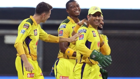 MS Dhoni and Chennai Super Kings in action during IPL 2021. (ANI)