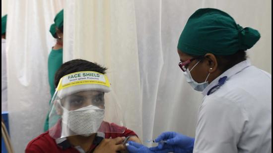 India formally launched vaccination of people in the 18-44 age group from May 1. This week, the Chhattisgarh high court told the state government to revise its order that linked access to the jabs to their financial status (HT PHOTO/Bhushan Koyande) India formally launched vaccination of people in the 18-44 age group from May 1. This week, the Chhattisgarh high court told the state government to revise its order that linked access to the jabs to their financial status (HT PHOTO/Bhushan Koyande)
