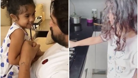 Allu Arjun with his daughter Arha.
