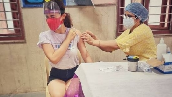 Radhika Madan Receives Covid 19 Vaccine Shot Urges Everyone To Register Bollywood Hindustan Times