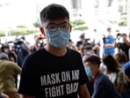 Pro-democracy activist Joshua Wong at the Eastern Magistrates' Courts in Hong Kong. 