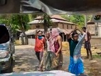 Union Minister and BJP leader V Muraleedharan's convoy being allegedly attacked by miscreants. (PTI Photo) Union Minister and BJP leader V Muraleedharan's convoy being allegedly attacked by miscreants. (PTI Photo)