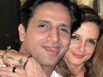 Aly Goni's brother Arslan Goni poses with Sussanne Khan. Aly Goni's brother Arslan Goni poses with Sussanne Khan.