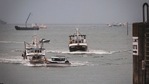French fishing vessels at sea off the coast of Jersey, Thursday, May 6, 2021.(AP) French fishing vessels at sea off the coast of Jersey, Thursday, May 6, 2021.(AP)