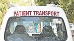 A patient transport ambulance, used to move stable patients from home to hospital or back, can charge a maximum of <span class='webrupee'>₹</span>1,500 for a 10km trip and an additional <span class='webrupee'>₹</span>100/km after that, read the order.(HT File Photo ) A patient transport ambulance, used to move stable patients from home to hospital or back, can charge a maximum of <span class='webrupee'>₹</span>1,500 for a 10km trip and an additional <span class='webrupee'>₹</span>100/km after that, read the order.(HT File Photo )