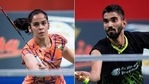 Saina Nehwal (L), Kidambi Srikanth (R)(HT Collage) Saina Nehwal (L), Kidambi Srikanth (R)(HT Collage)