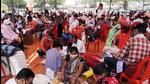 Polling officials at a polling booth on the eve of the fourth phase of panchayat elections, in Mathura, UP, late April. (File photo) Polling officials at a polling booth on the eve of the fourth phase of panchayat elections, in Mathura, UP, late April. (File photo)