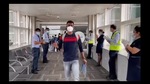 The image shows the medical team walking down the aisle toward the aircraft to Delhi.(Twitter/@vijayshekhar) The image shows the medical team walking down the aisle toward the aircraft to Delhi.(Twitter/@vijayshekhar)