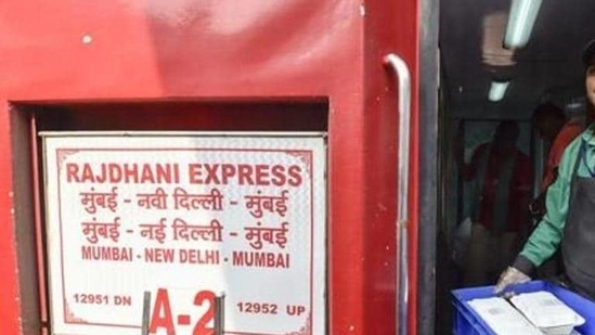 A Rajdhani Express train at New Delhi Railway Station in New Delhi (File Photo/PTI). A Rajdhani Express train at New Delhi Railway Station in New Delhi (File Photo/PTI).