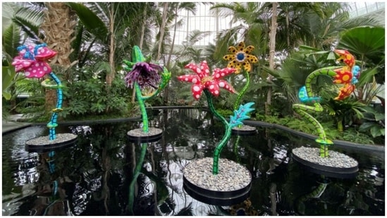 yayoi kusama brings polka dot flowers and pumpkins to new york