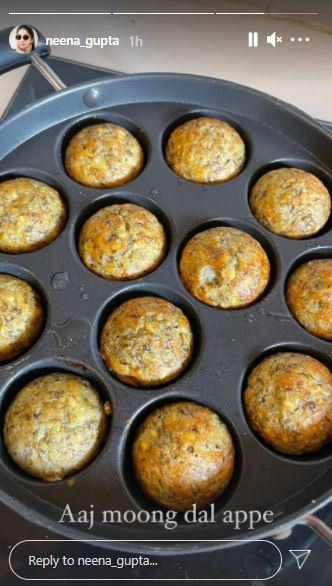 Neena Gupta gave a glimpse of her baking skills.