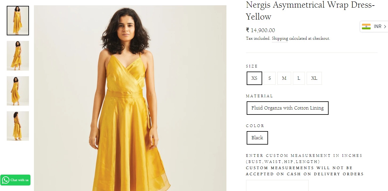 Shraddha Kapoor's yellow spaghetti dress from Guapa(guaparesortwear.com)