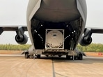 Four cryogenic oxygen containers have arrived in India at Panagarh Air Base from Singapore. The containers were air lifted in an IAF C-17 aircraft from at Changi airport, Singapore. Four cryogenic oxygen containers have arrived in India at Panagarh Air Base from Singapore. The containers were air lifted in an IAF C-17 aircraft from at Changi airport, Singapore.