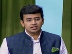 Bengaluru South MP Tejasvi Surya triggered a row when he appeared to question the qualifications of 16 men working at the BBMP south zone war room(PTI Photo) Bengaluru South MP Tejasvi Surya triggered a row when he appeared to question the qualifications of 16 men working at the BBMP south zone war room(PTI Photo)