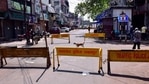 Police barricades placed on a road in Jabalpur during a curfew imposed to curb the spread of coronavirus disease (Covid-19), in Madhya Pradesh on May 4. Kerala, Madhya Pradesh and Rajasthan imposed complete lockdowns on May 6, joining several other states that have curbed movement of people and banned gatherings to arrest the second wave of coronavirus infections. Police barricades placed on a road in Jabalpur during a curfew imposed to curb the spread of coronavirus disease (Covid-19), in Madhya Pradesh on May 4. Kerala, Madhya Pradesh and Rajasthan imposed complete lockdowns on May 6, joining several other states that have curbed movement of people and banned gatherings to arrest the second wave of coronavirus infections.