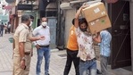 While 96 oxygen concentrators were seized from Khan Chacha, another nine were found illegally stored at Town Hall. In picture - Police personnel in a raid at Khan Chacha restaurant in New Delhi.(PTI) While 96 oxygen concentrators were seized from Khan Chacha, another nine were found illegally stored at Town Hall. In picture - Police personnel in a raid at Khan Chacha restaurant in New Delhi.(PTI)
