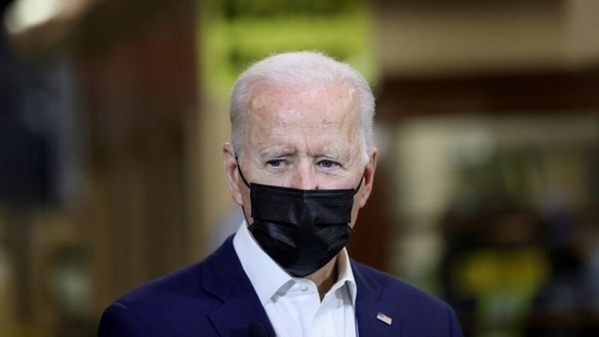 Joe Biden told reporters at the White House he wanted to meet Putin despite Russia's build-up of military forces near Ukraine.(Reuters)
